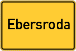 Place name sign Ebersroda