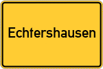 Place name sign Echtershausen