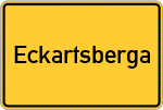 Place name sign Eckartsberga