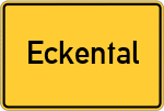 Place name sign Eckental
