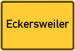 Place name sign Eckersweiler