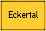 Place name sign Eckertal