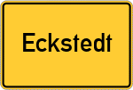 Place name sign Eckstedt