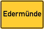 Place name sign Edermünde