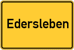 Place name sign Edersleben