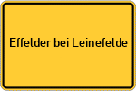 Place name sign Effelder bei Leinefelde