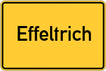 Place name sign Effeltrich