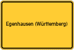 Place name sign Egenhausen (Württemberg)