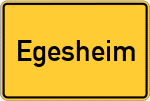 Place name sign Egesheim