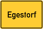 Place name sign Egestorf, Nordheide