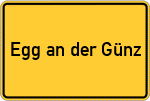 Place name sign Egg an der Günz