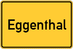 Place name sign Eggenthal, Schwaben