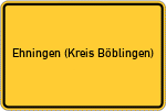 Place name sign Ehningen (Kreis Böblingen)