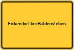 Place name sign Eickendorf bei Haldensleben