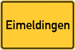 Place name sign Eimeldingen