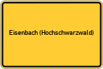 Place name sign Eisenbach (Hochschwarzwald)