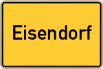 Place name sign Eisendorf, Holstein
