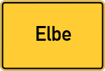 Place name sign Elbe