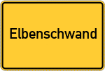 Place name sign Elbenschwand
