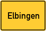 Place name sign Elbingen, Westerwald
