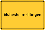 Place name sign Elchesheim-Illingen