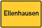 Place name sign Ellenhausen