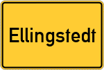 Place name sign Ellingstedt