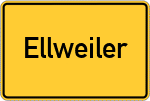 Place name sign Ellweiler