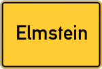 Place name sign Elmstein