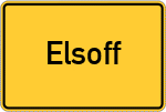 Place name sign Elsoff, Kreis Wittgenstein