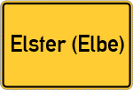 Place name sign Elster (Elbe)