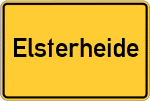 Place name sign Elsterheide