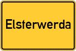 Place name sign Elsterwerda