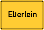 Place name sign Elterlein