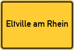 Place name sign Eltville am Rhein