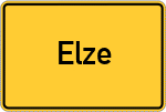 Place name sign Elze, Leine