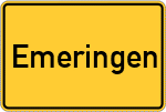 Place name sign Emeringen