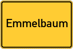 Place name sign Emmelbaum