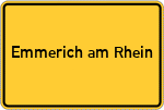 Place name sign Emmerich am Rhein