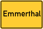 Place name sign Emmerthal, Niedersachsen