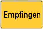 Place name sign Empfingen