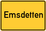 Place name sign Emsdetten