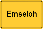 Place name sign Emseloh