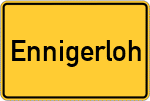 Place name sign Ennigerloh