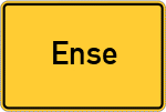 Place name sign Ense