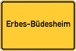 Place name sign Erbes-Büdesheim