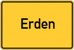 Place name sign Erden