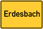 Place name sign Erdesbach