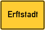 Place name sign Erftstadt