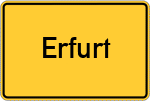 Place name sign Erfurt